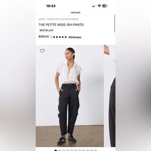 The Petite Wide-ish Pants in Black